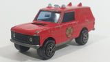 1980s Majorette Range Rover Fire Dept. District 3 Red No. 246 1/60 Scale Die Cast Toy Car Emergency Vehicle w/ Hitch