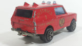 1980s Majorette Range Rover Fire Dept. District 3 Red No. 246 1/60 Scale Die Cast Toy Car Emergency Vehicle w/ Hitch