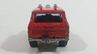 1980s Majorette Range Rover Fire Dept. District 3 Red No. 246 1/60 Scale Die Cast Toy Car Emergency Vehicle w/ Hitch