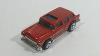 2010 Hot Wheels Hot Auctions Chevy Nomad Metalflake Dark Red Die Cast Toy Station Wagon Car Vehicle