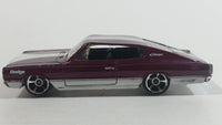 2010 Hot Wheels Muscle Mania '67 Dodge Charger Maroon Die Cast Toy Muscle Car Vehicle