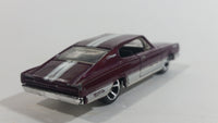 2010 Hot Wheels Muscle Mania '67 Dodge Charger Maroon Die Cast Toy Muscle Car Vehicle