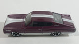 2010 Hot Wheels Muscle Mania '67 Dodge Charger Maroon Die Cast Toy Muscle Car Vehicle