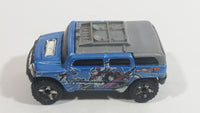 2005 Hot Wheels Robo Revenge Rockster Blue Hummer Style Die Cast Toy Car Vehicle