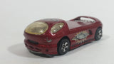 2001 Hot Wheels Skateboarders Deora II Dark Red Die Cast Toy Car Vehicle