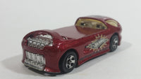 2001 Hot Wheels Skateboarders Deora II Dark Red Die Cast Toy Car Vehicle