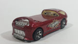 2001 Hot Wheels Skateboarders Deora II Dark Red Die Cast Toy Car Vehicle