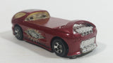 2001 Hot Wheels Skateboarders Deora II Dark Red Die Cast Toy Car Vehicle