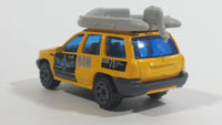 1999 Matchbox Jeep Grand Cherokee Yellow with Grey Raft Die Cast Toy Car Vehicle