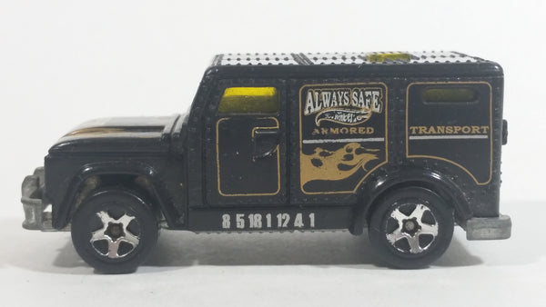 2001 Hot Wheels Armored Truck Always Safe Black Die Cast Toy Car Vehicle