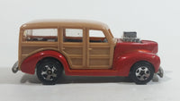 2008 Hot Wheels Team: Surf's Up '40s Woodie Dark Red Surfing Die Cast Toy Muscle Car Vehicle