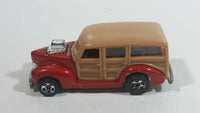 2008 Hot Wheels Team: Surf's Up '40s Woodie Dark Red Surfing Die Cast Toy Muscle Car Vehicle