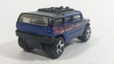 2004 Hot Wheels First Editions Rockster Blue Hummer Style Die Cast Toy Car Vehicle