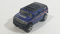 2004 Hot Wheels First Editions Rockster Blue Hummer Style Die Cast Toy Car Vehicle