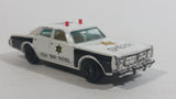 1980s Yatming Dodge Monaco Sheriff Highway Patrol 18 Police Cop White Black Die Cast Toy Car Emergency Rescue Vehicle