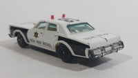 1980s Yatming Dodge Monaco Sheriff Highway Patrol 18 Police Cop White Black Die Cast Toy Car Emergency Rescue Vehicle