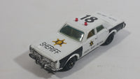 1980s Yatming Dodge Monaco Sheriff Highway Patrol 18 Police Cop White Black Die Cast Toy Car Emergency Rescue Vehicle