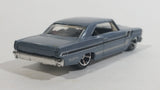 2012 Hot Wheels '66 Chevy Nova Metalflake Blue-Grey Die Cast Toy Muscle Car Vehicle