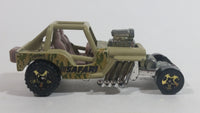 2010 Hot Wheels Race World Jungle Custom '42 Jeep CJ-2A Beige Tan Die Cast Toy Car Vehicle