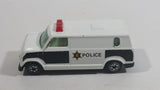 Yatming 1970s Ford Econoline Police Cop Van White and Black Die Cast Toy Car Vehicle