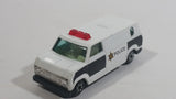 Yatming 1970s Ford Econoline Police Cop Van White and Black Die Cast Toy Car Vehicle