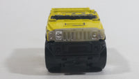 2004 Hot Wheels First Editions Blings Hummer H2 Yellow Die Cast Toy Car Vehicle