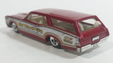 2010 Hot Wheels City Works Custom '66 GTO Wagon Fire Department Dark Red and White Die Cast Toy Car Vehicle