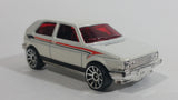 2009 Hot Wheels VW Golf GTI White Die Cast Toy Car Vehicle