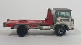 Vintage Yatming Semi Truck White with Red Back Die Cast Toy Car Vehicle