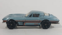 2013 Hot Wheels HW Showroom Corvette 60th '64 Corvette Sting Ray Pearl Light Blue Die Cast Toy Classic Muscle Car Vehicle