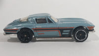 2013 Hot Wheels HW Showroom Corvette 60th '64 Corvette Sting Ray Pearl Light Blue Die Cast Toy Classic Muscle Car Vehicle