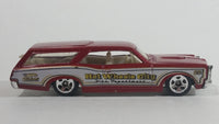 2010 Hot Wheels City Works Custom '66 GTO Wagon Fire Department Dark Red and White Die Cast Toy Car Vehicle