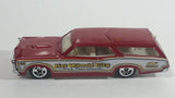 2010 Hot Wheels City Works Custom '66 GTO Wagon Fire Department Dark Red and White Die Cast Toy Car Vehicle