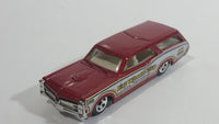 2010 Hot Wheels City Works Custom '66 GTO Wagon Fire Department Dark Red and White Die Cast Toy Car Vehicle