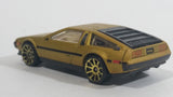 2010 Hot Wheels '81 DeLorean DMC-12 Brushed Metalflake Gold Bronze Die Cast Toy Car Vehicle