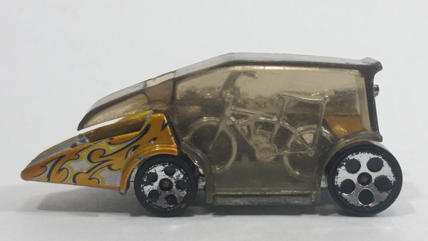 2005 Hot Wheels Autogrfx Motor Psycho Popcycle Gold Die Cast Toy Car Vehicle