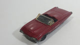 2005 Hot Wheels Muscle Mania '63 T-Birds Metalflake Dark Red Convertible Die Cast Toy Car Vehicle