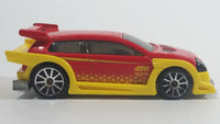 2010 Hot Wheels Hot Tunerz Flight 03 Red with Yellow Trim Die Cast Toy Car Vehicle