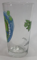 2014 Viacom TMNT Teenage Mutant Ninja Turtles Leonardo 6" Tall Glass Cup Television Cartoon Collectible