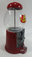 Jelly Belly Metal and Glass Globe Red Colored 9" Tall Jelly Bean Candy Dispenser