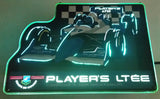 Rare 1980s Player's Light Cigarettes #27 Indy Car Grand Prix Racing Light Up Electrical Plug In Sign 11" x 16"