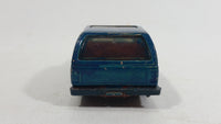 1981 Hot Wheels Minitrek Tan and Brown (Painted Dark Blue Green) Die Cast Toy Car Vehicle - Hong Kong