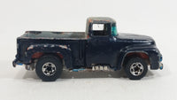 1977 Hot Wheels Flying Colors '56 Hi-Tail Hauler Orange (Painted Dark Blue Black) Ford Pickup Truck Die Cast Toy Car Vehicle BW Hong Kong