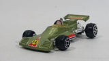 Rare HTF Vintage TinToys McLaren M19 Olive Green "14" W.T. 714 Firestone Die Cast Toy Race Car Vehicle - Hong Kong