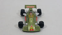 Rare HTF Vintage TinToys McLaren M19 Olive Green "14" W.T. 714 Firestone Die Cast Toy Race Car Vehicle - Hong Kong