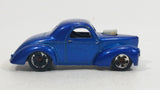 2009 Hot Wheels Custom 41 Willys Coupe Metalflake Blue Die Cast Toy Classic Car Vehicle