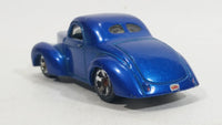 2009 Hot Wheels Custom 41 Willys Coupe Metalflake Blue Die Cast Toy Classic Car Vehicle