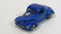 2009 Hot Wheels Custom 41 Willys Coupe Metalflake Blue Die Cast Toy Classic Car Vehicle