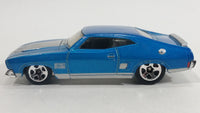 2010 Hot Wheels All Stars '73 Ford Falcon XB Metallic Blue Die Cast Toy Muscle Car Vehicle