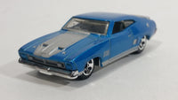 2010 Hot Wheels All Stars '73 Ford Falcon XB Metallic Blue Die Cast Toy Muscle Car Vehicle